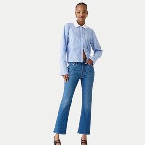 J. Crew 2023 9” Demi Boot Crop Jeans Wedgewood Wash Size 31